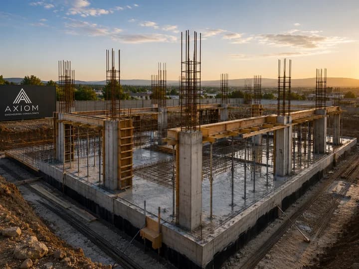 Civil infrastructure construction scene representing municipal engineering work in Makkah
